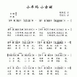 小卓玛 小古丽_儿歌乐谱_词曲:胡泽民 党继志