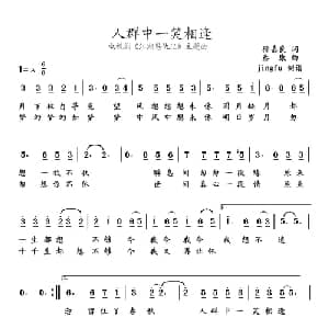 人群中一笑相逢_通俗唱法乐谱_词曲:徐嘉良 泰康