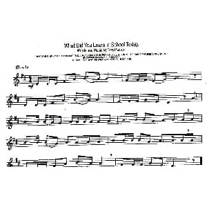 萨克斯谱 | What Did You Leaen In School Today