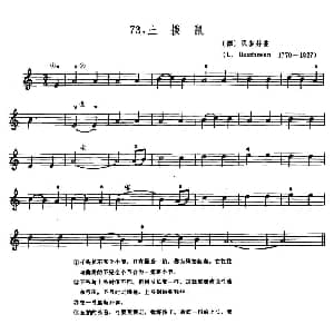 小提琴谱 | 学琴之路练习曲73 土拨鼠 德 贝多芬