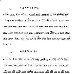 京剧二黄曲牌 小开门 八岔 京胡