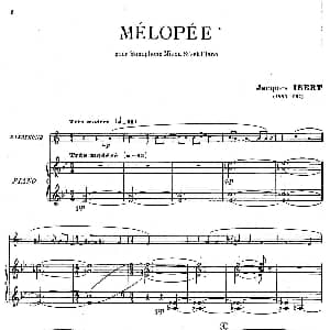 萨克斯谱 | MELOPEE 旋律 萨克斯 钢琴伴奏 J 伊贝尔