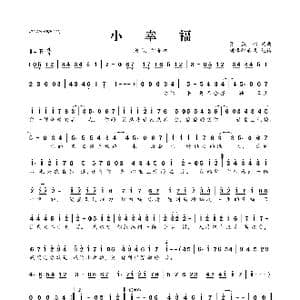 小幸福_歌曲简谱_词曲:张赢心 张赢心