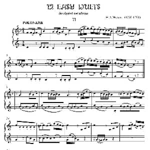 萨克斯谱 | 12首单簧管萨克斯重奏之十一 莫扎特