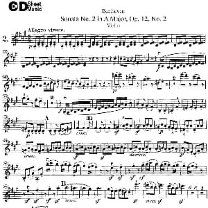 小提琴谱 | Violin Sonata No.2 in A Major Op.12 No.2
