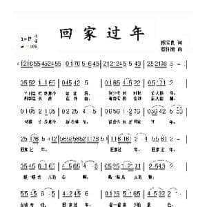 回家过年_歌曲简谱_词曲:陈宝良 蔡体润