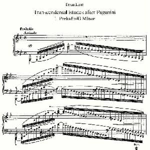 李斯特六首帕格尼尼练习曲之 钢琴谱 李斯特