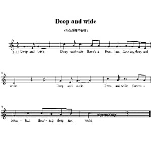 Deep and wide_外国歌谱