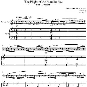 The Flight of the Bumble Bee 大提琴 钢琴伴奏 科萨科夫
