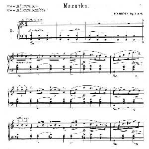 Mazurkas Op.7 钢琴谱 肖邦 chopin