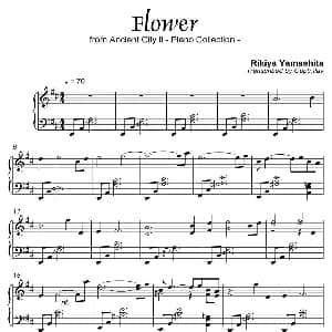 Flower 钢琴谱 城之内 美莎