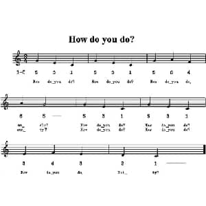 How do you do_外国歌谱