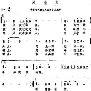 风尘泪_通俗唱法乐谱