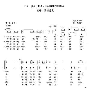 哎呀,雪球花儿 俄罗斯 _外国歌谱_词曲: 俄罗斯民歌 薛范译配