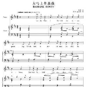 大马士革蔷薇_外国歌谱