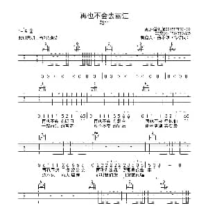 再也不会去丽江 吉他谱