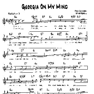 GEORGIA ON MY MIND 降B爵士乐谱