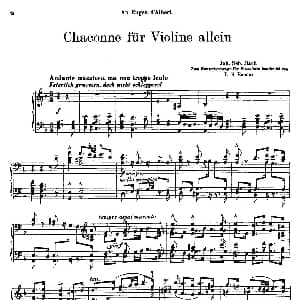 Chaconne in d Minor BWV 1004 钢琴谱 约翰 塞巴斯蒂安 巴赫 J.S.Bach,