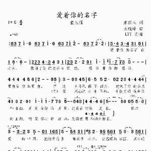 爱着你的名字_歌曲简谱_词曲:唐跃生 王晓峰