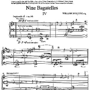 Nine Bagatelles 钢琴谱 威廉 博尔科姆