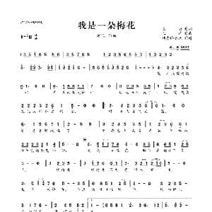 ​我是一朵梅花_歌曲简谱_词曲:慕城 王浩