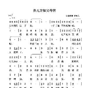 养儿方知父母苦_歌谱投稿_词曲:清闲人 清闲人