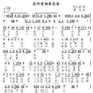 家乡有个梨花沟_歌曲简谱_词曲:时夫宝 景治