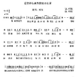 爱你那么真却伤我那么深_通俗唱法乐谱_词曲:邱权 邱权