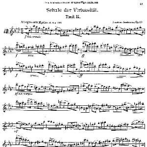长笛曲谱 | Schule der Virtuosität. Op. 60 18 丹麦 安德森
