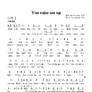 You raise me up_外国歌谱_词曲:Brendan Graham Rolf Lovland