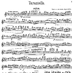 长笛曲谱 | Tarantelle Op.55 No.8 丹麦 安德森
