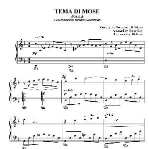 TEME DI MOSE 钢琴谱
