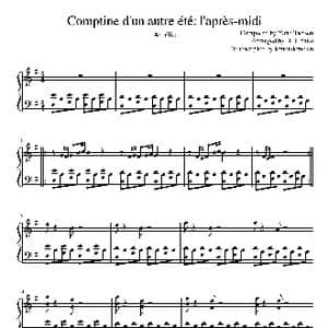 Comptine d'un autre été 天使爱美丽 Amélie 插曲 _歌谱投稿_词曲:Yann Tiersen Yann Tiersen