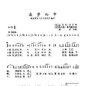 ​在梦幻中_歌曲简谱_词曲: 意 基亚拉 菲劳 意 恩尼奥 莫律康内