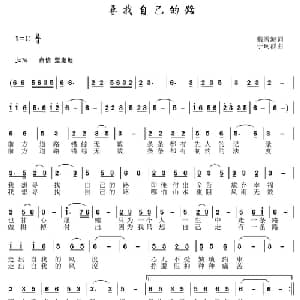寻找自己的路_通俗唱法乐谱_词曲:戴雪海 于珂群