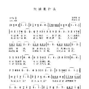 生活是什么_歌曲简谱_词曲:毛诗奇 聂思聪