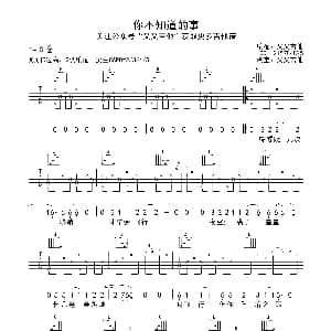 你不知道的事 吉他谱 王力宏 又又吉他