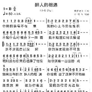 醉人的相遇_歌曲简谱_词曲:隔壁老陈 隔壁老陈