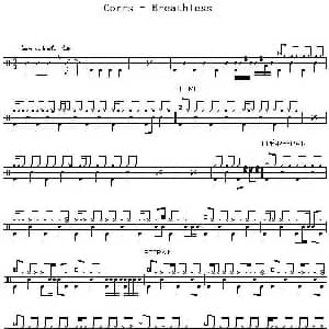 Corrs Breathless 爵士鼓谱