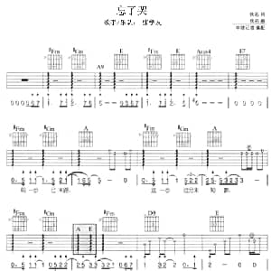 忘了哭 吉他谱 张学友