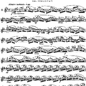 长笛曲谱 | 胡埃斯24首长笛练习曲Op.32 NO.6 胡埃斯