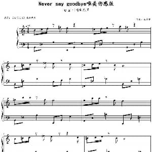 Never say goodbye 钢琴谱 王科健