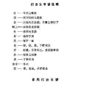 秦腔 常用打击乐谱