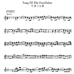 电子琴谱 | 采珠人之歌