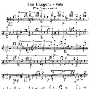 Tua Imagem vals 吉他谱 奥古斯汀 巴里奥斯 曼戈雷 Agustin Barrios Mangore