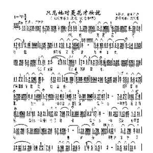 只见她对菱花才妆就_歌曲简谱