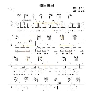 斑马斑马 吉他谱 唯音悦
