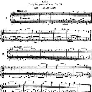 长笛曲谱 | 柯勒40首长笛提高练习曲OP.55 NO.1 NO.2 Kohler 柯勒