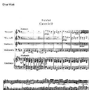 小提琴谱 | Canon in D D大调卡农 五重奏 帕赫贝尔 Pachelbel