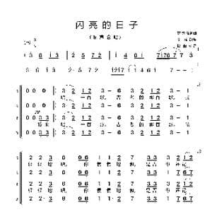 闪亮的日子_歌谱投稿_词曲:罗大佑词曲 金巍改编